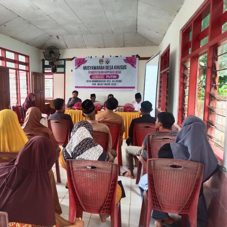 Desa Mamminasae Gelar Musyawarah Desa Khusus untuk Pembentukan Koperasi Merah Putih